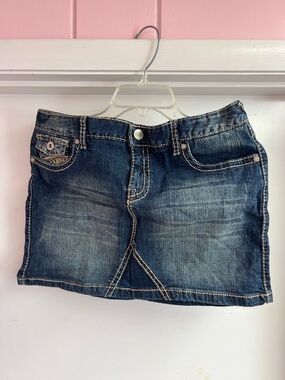 Maurices Dark Blue Denim Skirt for Kids